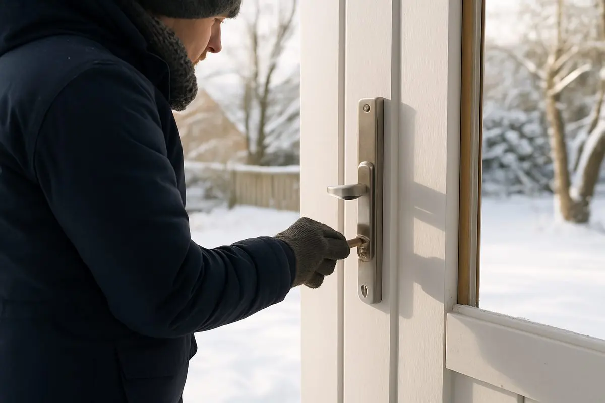 Sécurité porte hiver : photo d'illustration